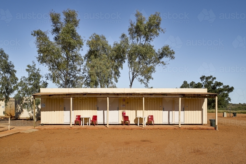 Small motel in remote location - Australian Stock Image
