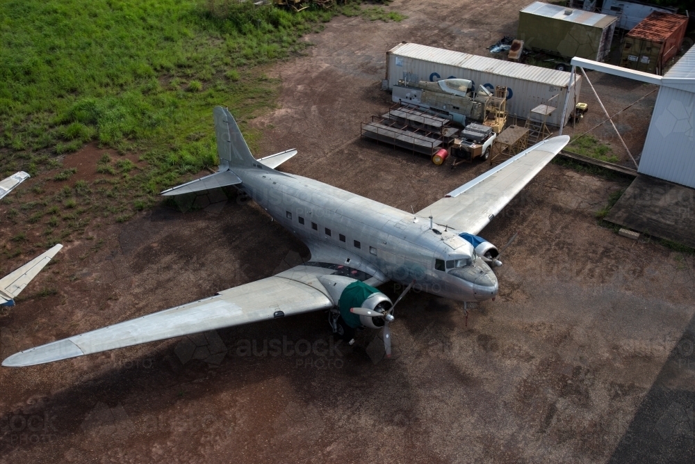 Small planes in airfield - Australian Stock Image