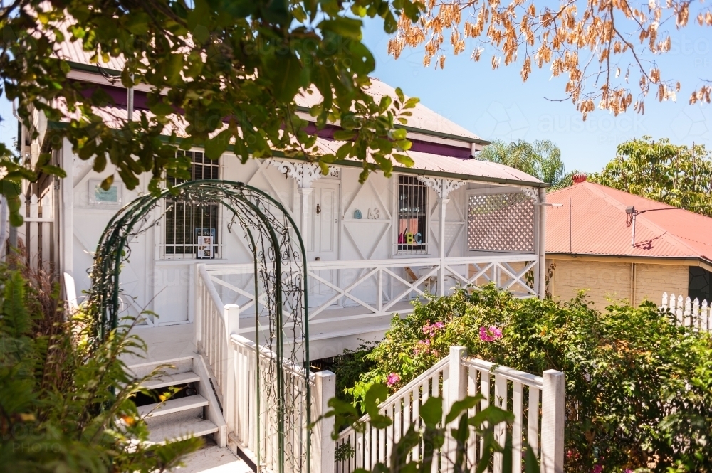 Small Queenslander style cottage in paddington, Brisbane - Australian Stock Image