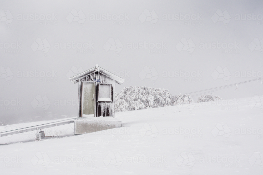 Small ski hut Mt Buller - Australian Stock Image