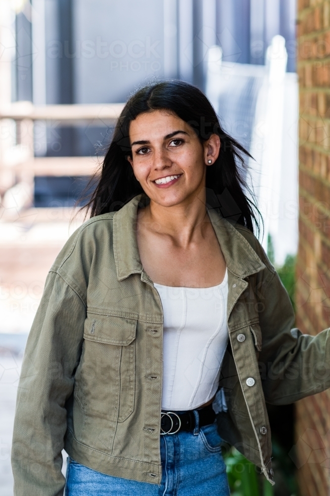 smiling aboriginal woman - Australian Stock Image