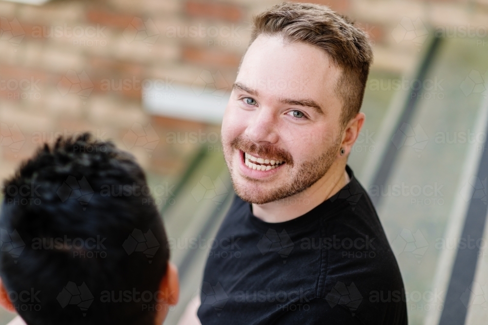 smiling caucasian man - Australian Stock Image