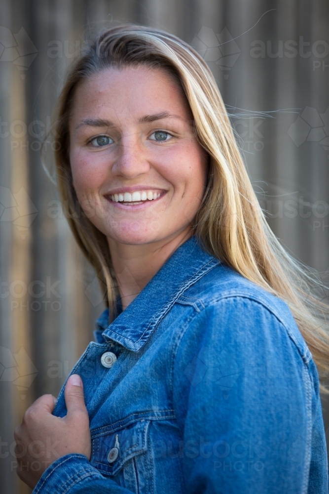 Smiling Happy Young Woman - Australian Stock Image