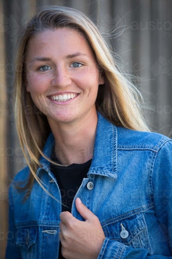 Smiling Young Woman - Australian Stock Image