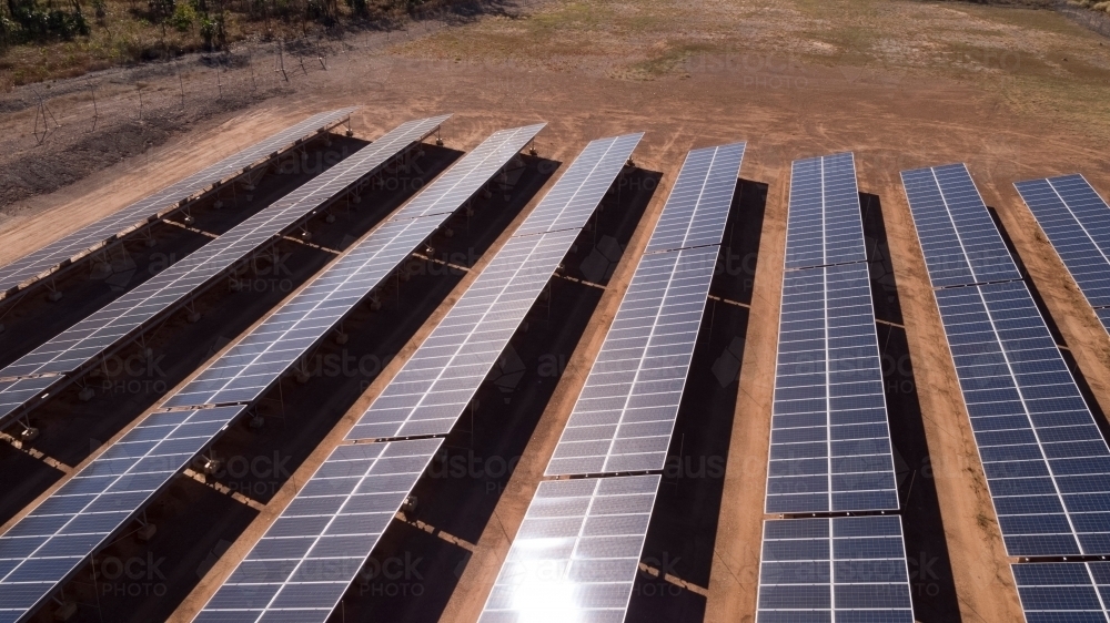 Solar array in remote Australia 014 - Australian Stock Image