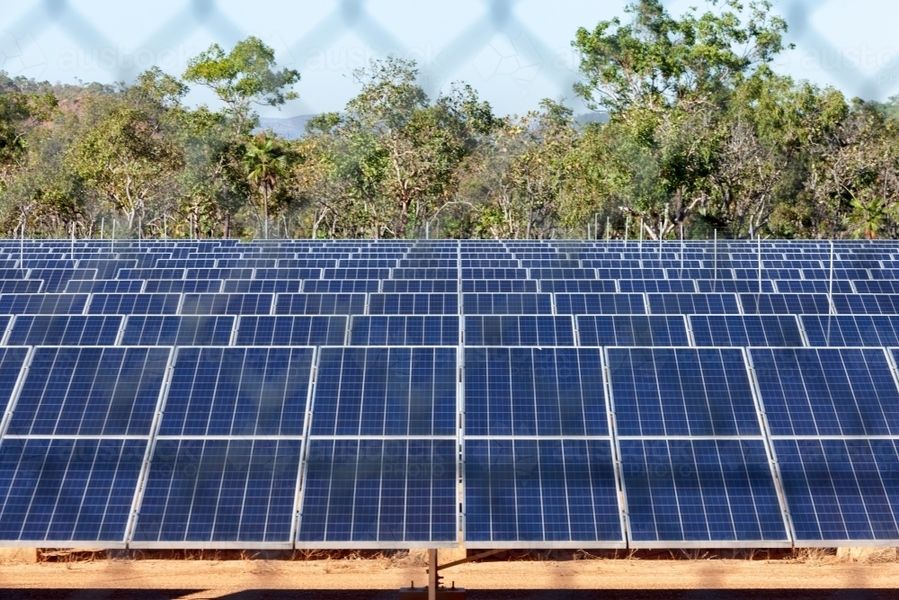 Image of Solar array in remote Australia - Austockphoto