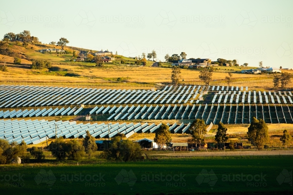 Solar farm outside of Warwick - Australian Stock Image
