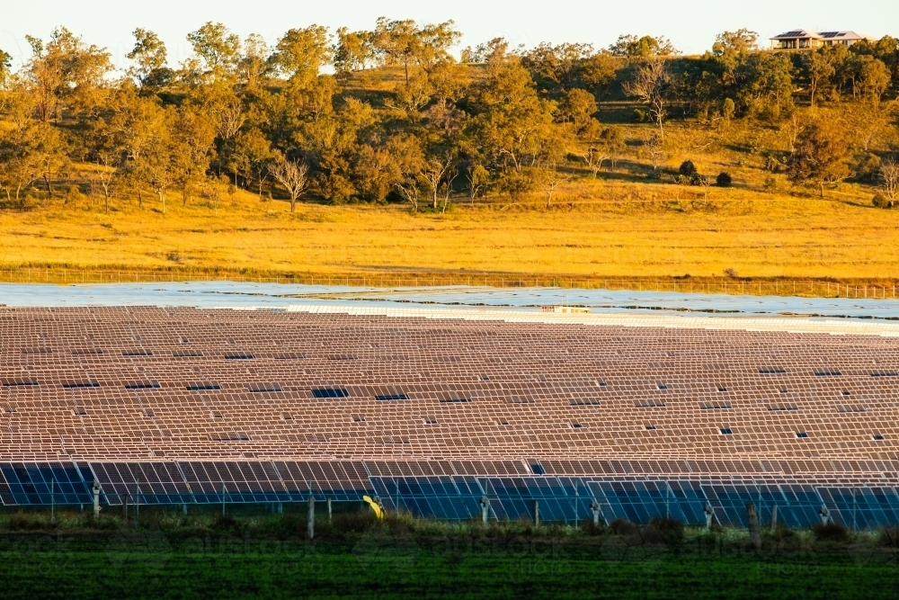 Solar farm outside of Warwick - Australian Stock Image