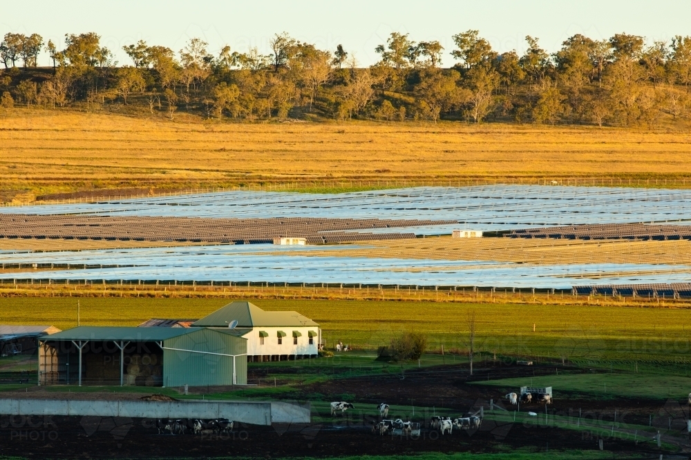 Solar farm outside of Warwick - Australian Stock Image