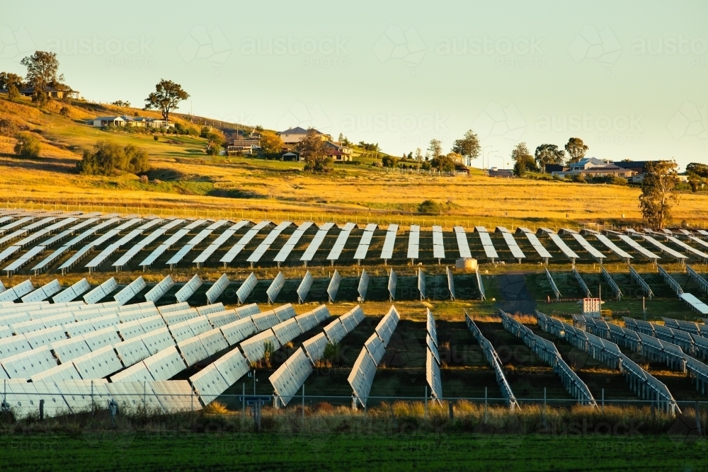 Solar farm outside of Warwick - Australian Stock Image
