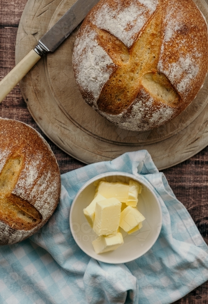 Sourdough bread freshy baked. - Australian Stock Image