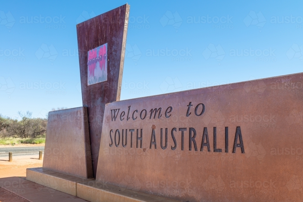 South Australian border - Australian Stock Image