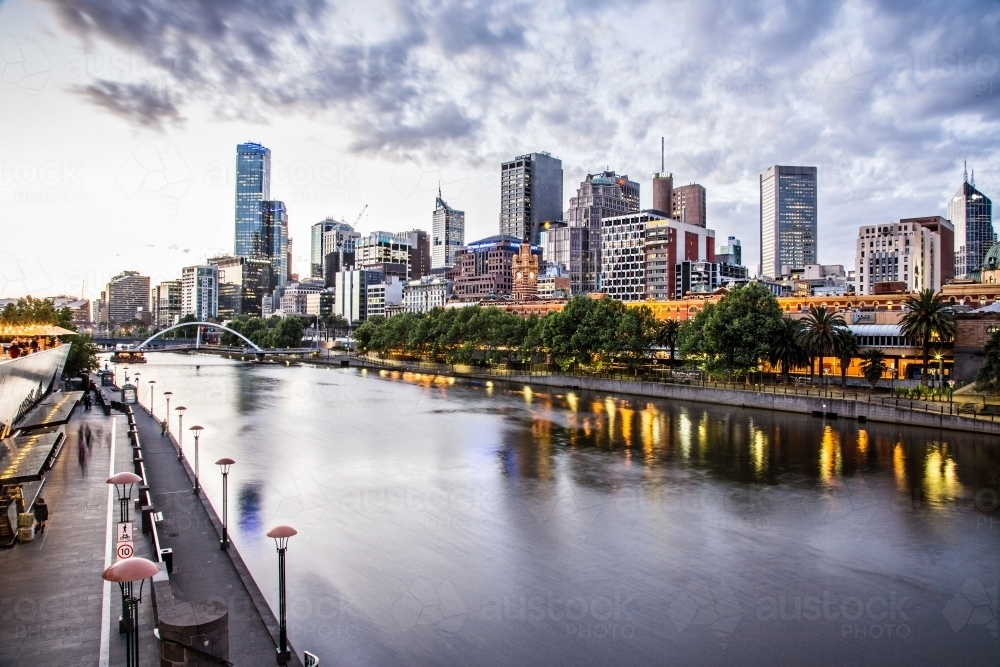Southbank Skyline Melbourne - Australian Stock Image