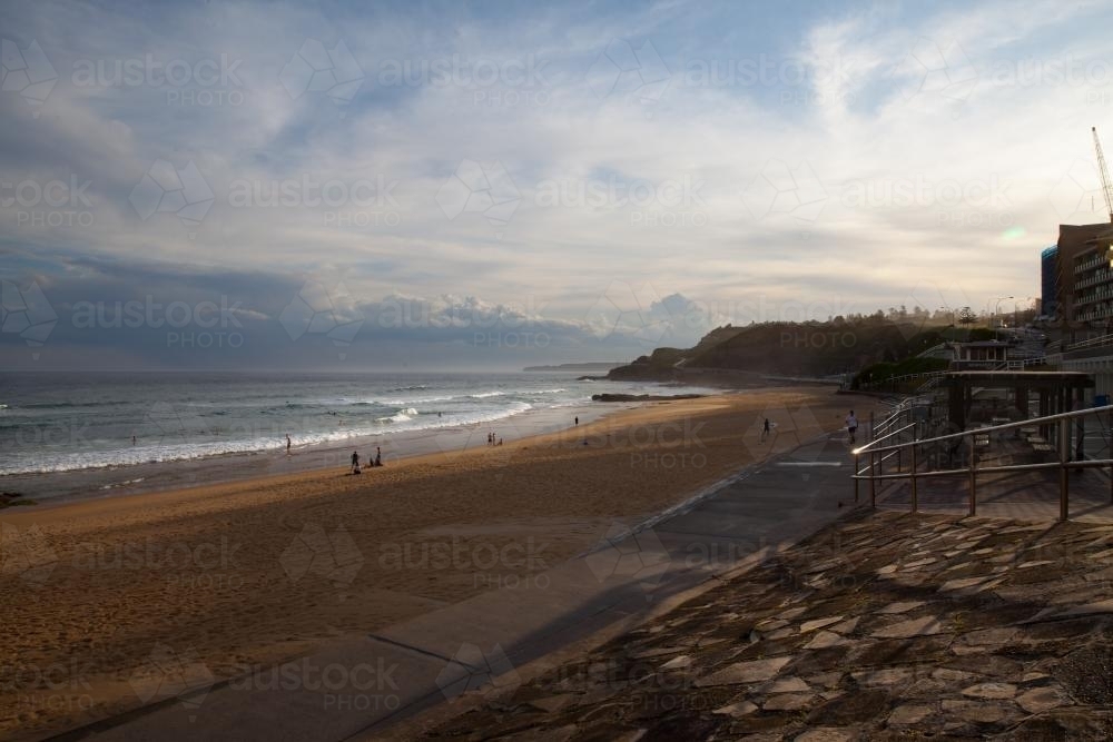 Southern view of Newcastle Beach - Australian Stock Image