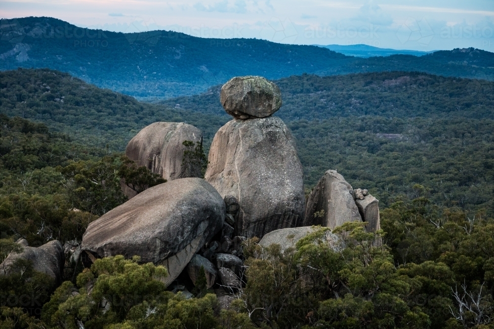 Sphinx Rock Landscape Girraween - Australian Stock Image
