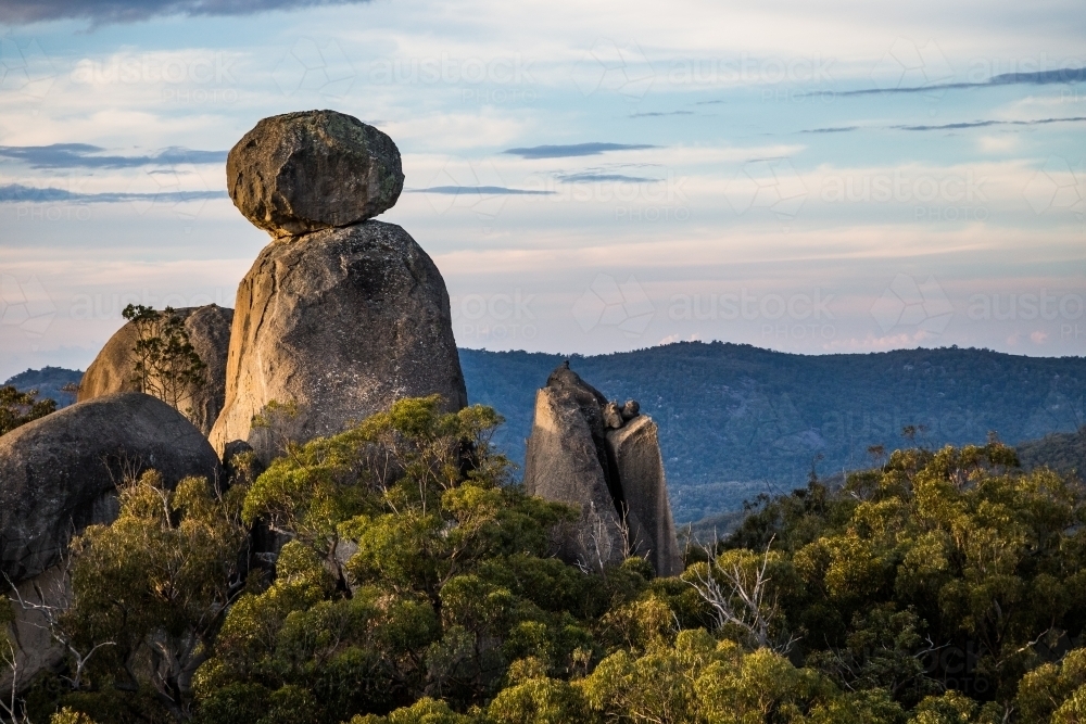 Sphinx Rock Landscape Girraween - Australian Stock Image