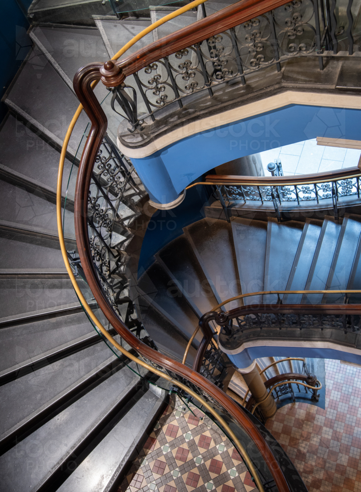 Staircase in the Queen Victoria Building in Sydney - Australian Stock Image