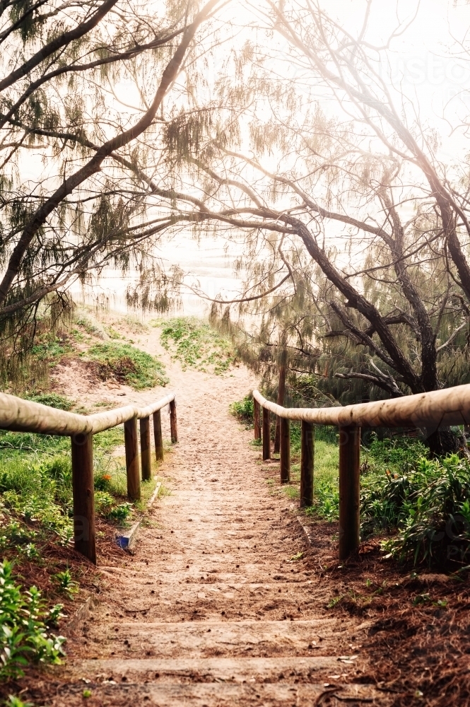 Stairs leading down to the beach - Australian Stock Image