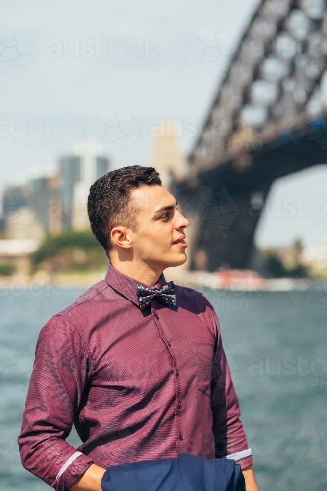 standing outside in the Australian sunlight - Australian Stock Image