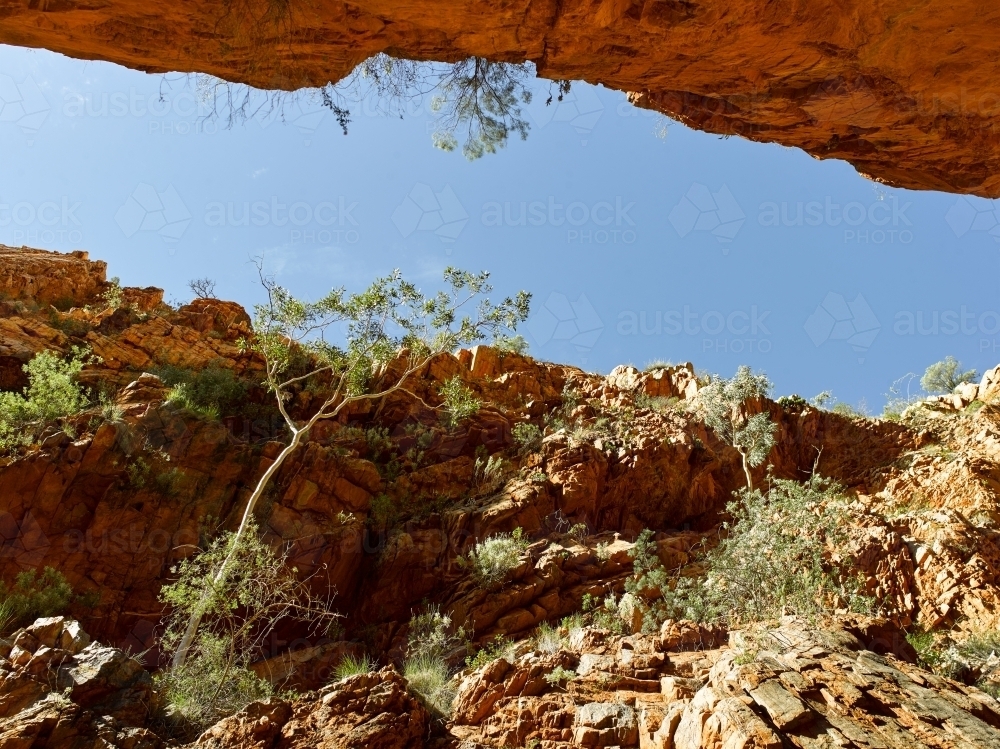 Standley Chasm in the West MacDonnell Ranges - Australian Stock Image