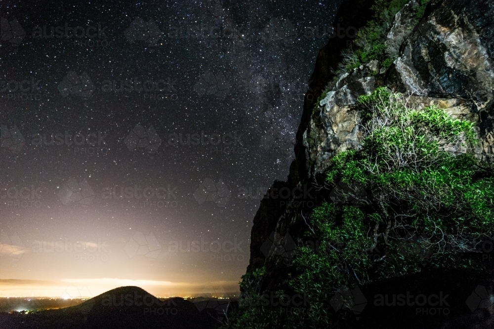 Stars with mountain - Australian Stock Image