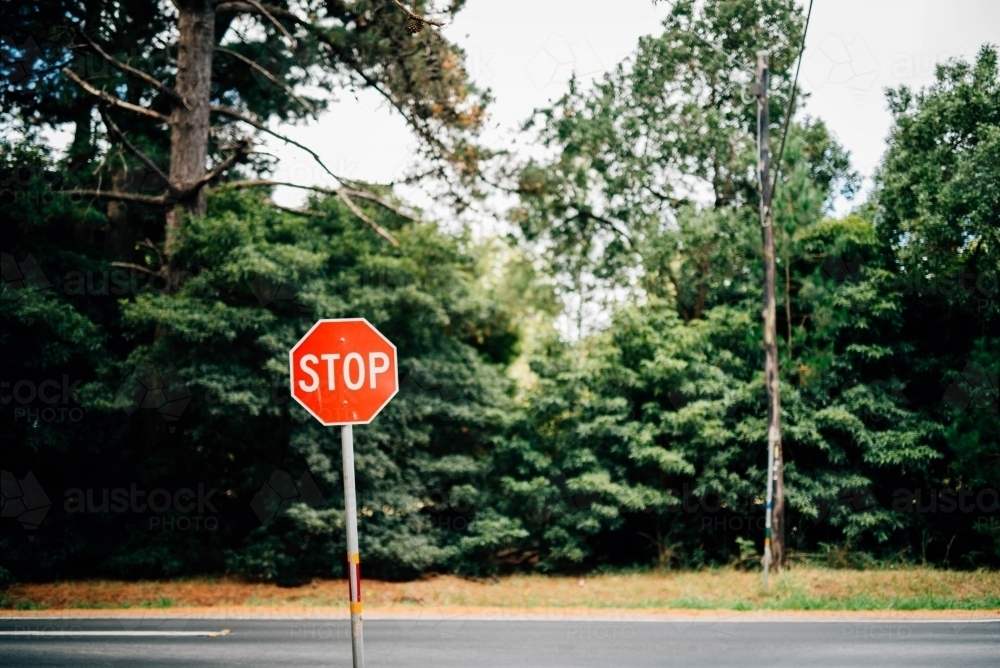 Stop sign - Australian Stock Image