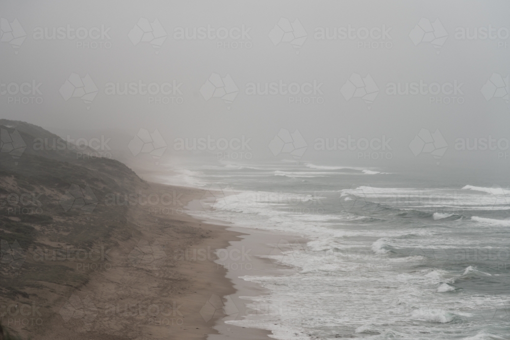 Storm across the sea coastline - Australian Stock Image