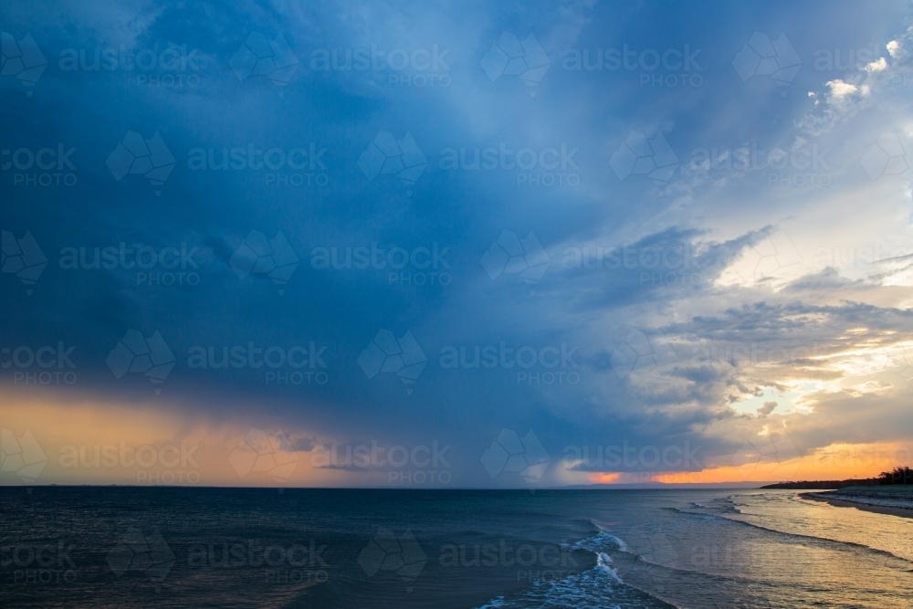 Storm Clouds from Bribie Island - Australian Stock Image