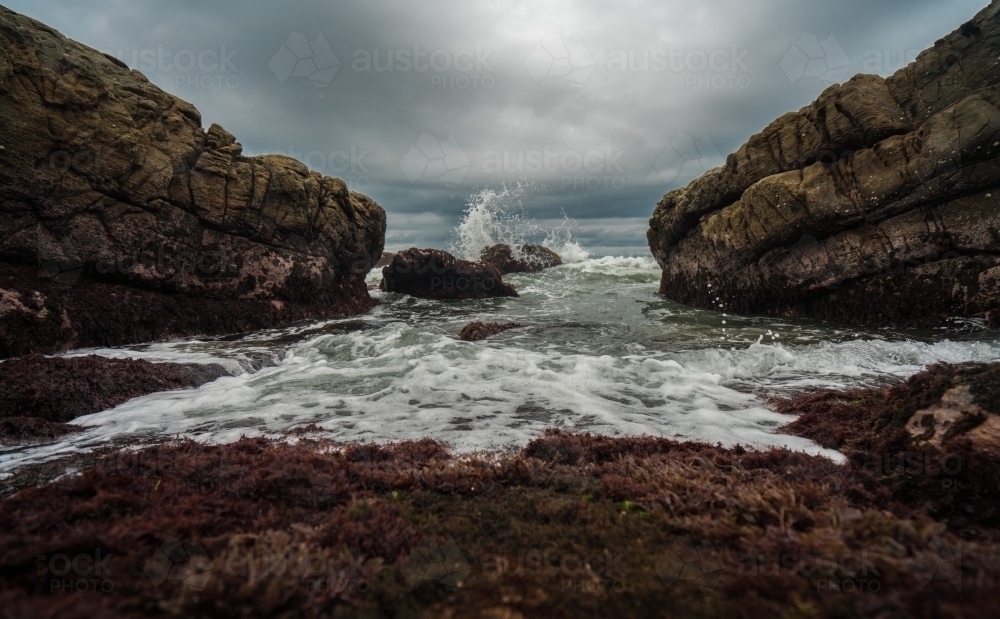 Stormy channel - Australian Stock Image