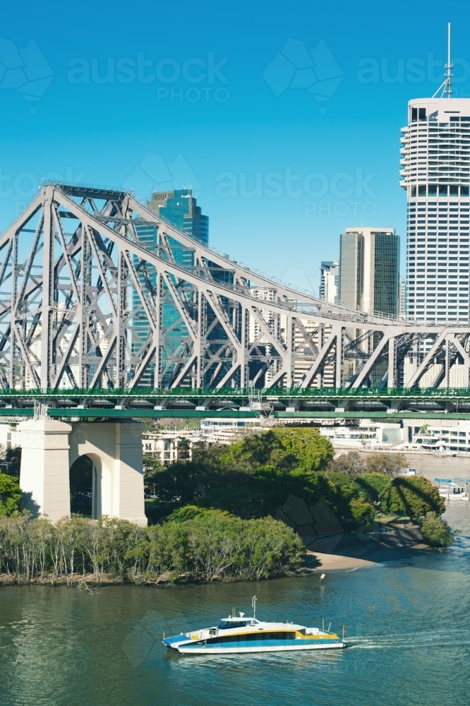 Story Bridge and Brisbane River - Australian Stock Image