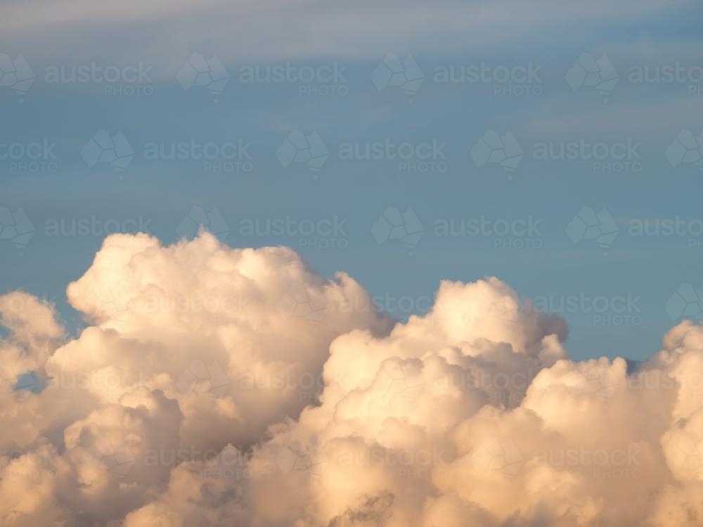 Stratocumulus Clouds with blue Sky above - Australian Stock Image