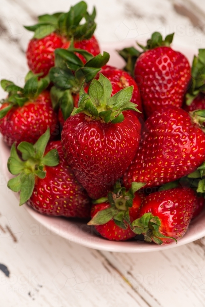 strawberries in a bowl - Australian Stock Image