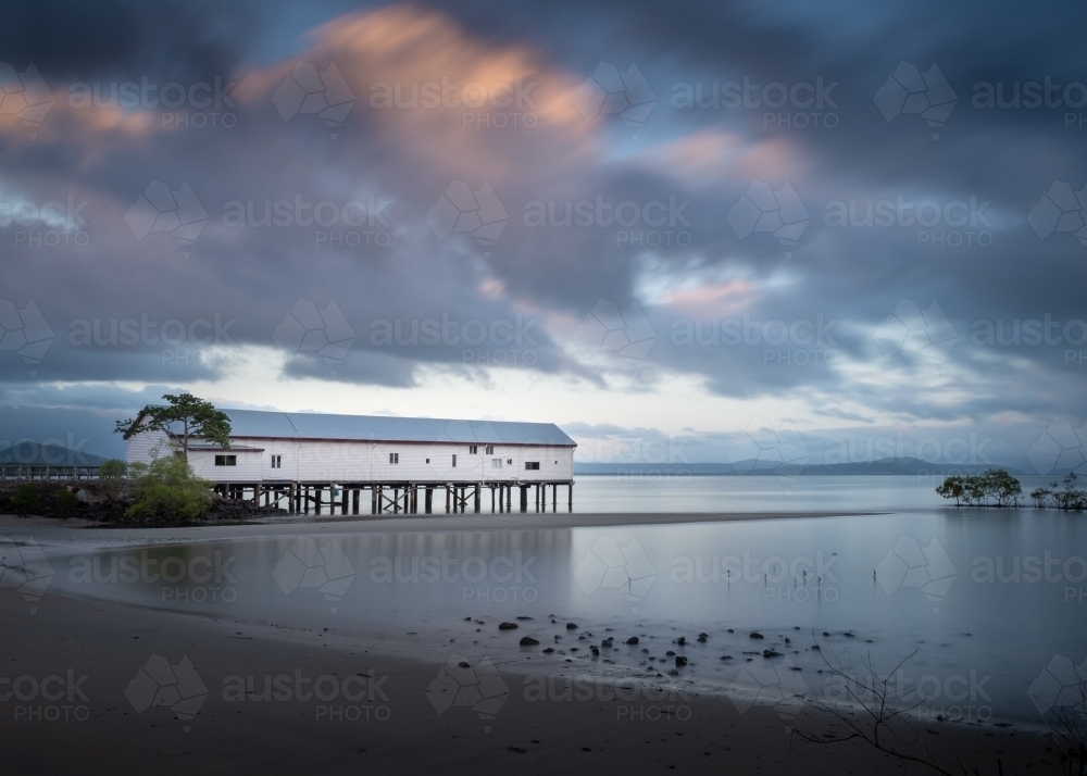 Sugar Wharf in Port Douglas at dusk - Australian Stock Image
