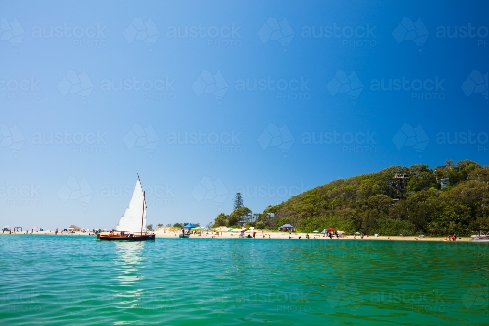 Summer recreation on the Currumbin Creek - Australian Stock Image