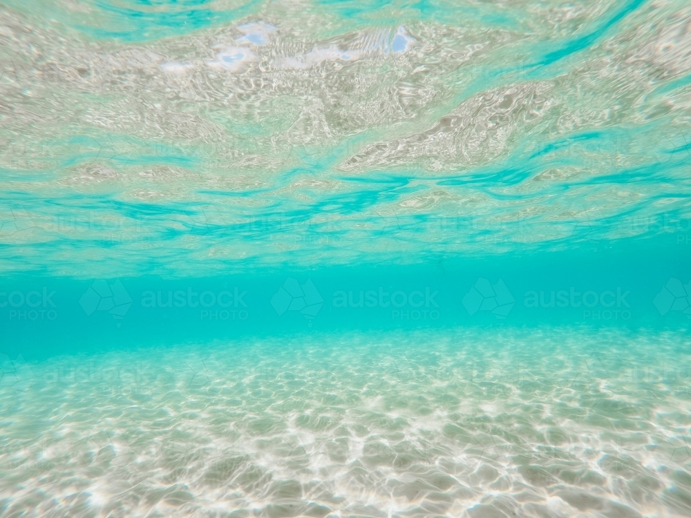 Summer Turquoise underwater shot South East Queensland - Australian Stock Image