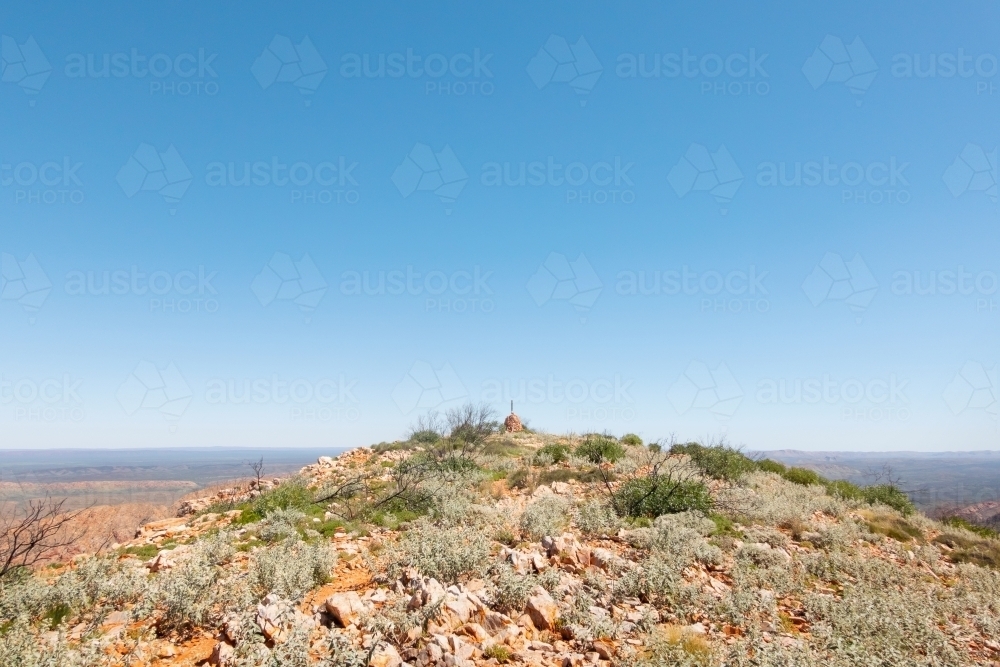 Summit of Brinkley Bluff Mountain on Larapinta Trail - Australian Stock Image
