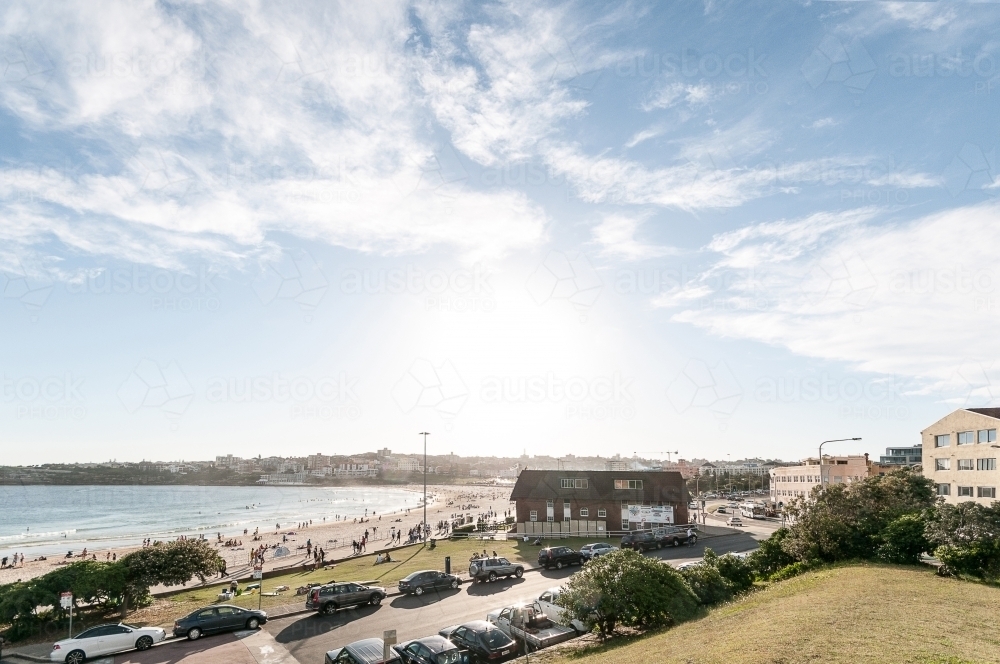 Sun over Bondi Beach - Australian Stock Image