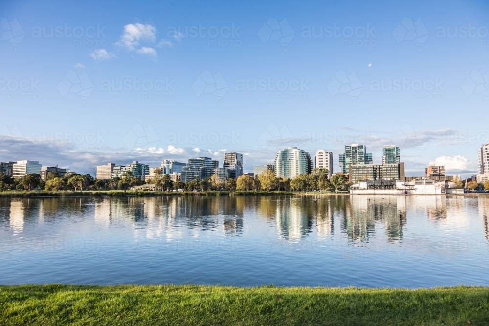 Sunny Albert Lake Park Melbourne - Australian Stock Image