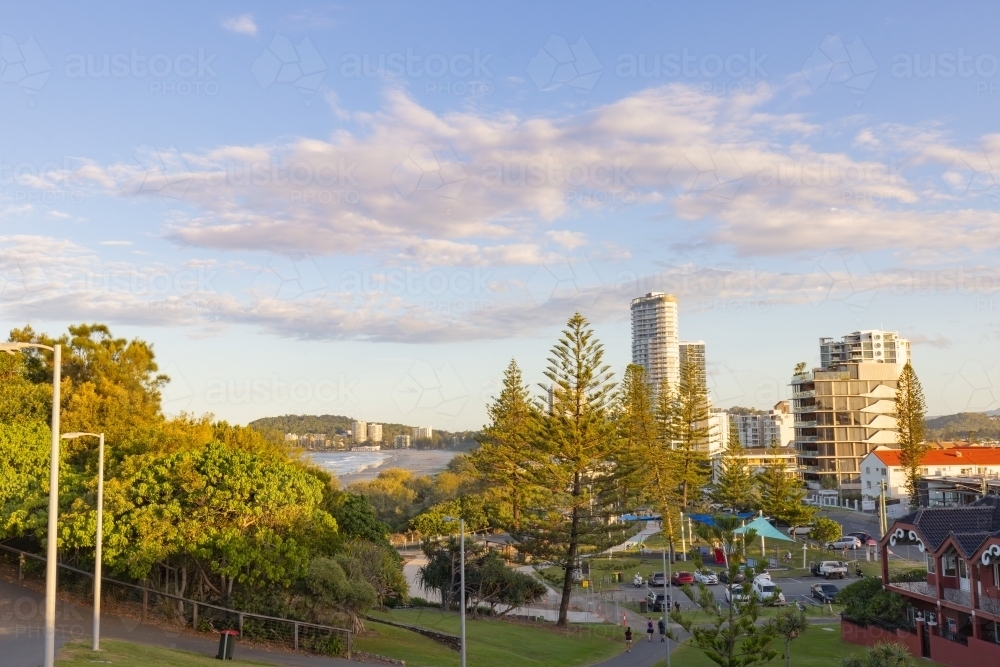 Sunny day at North Burleigh on the Gold Coast - Australian Stock Image