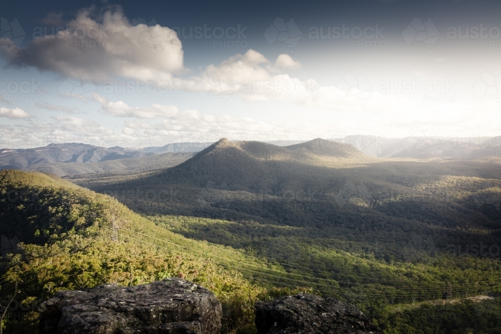Sunny winters day in the Blue Mountains - Australian Stock Image