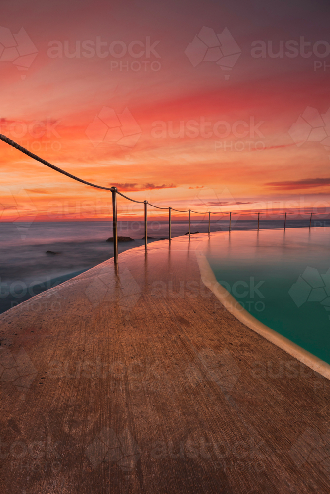 Sunrise at Bronte pool - Australian Stock Image