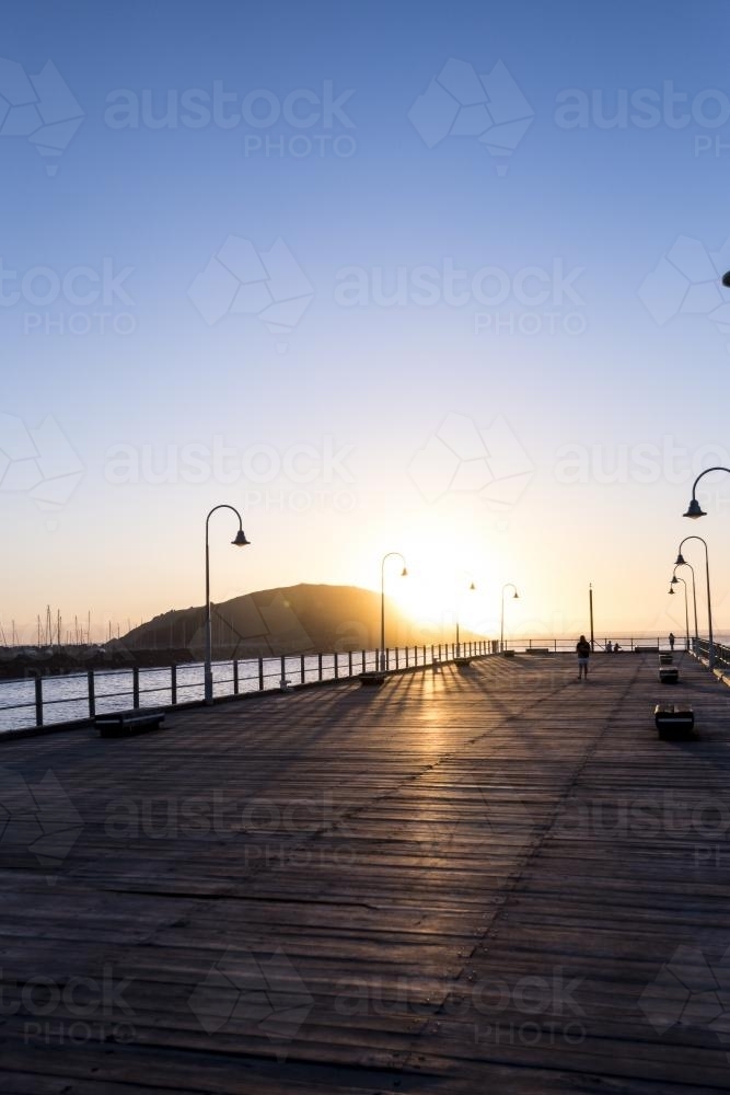 Sunrise at Coffs Harbour Jetty - Australian Stock Image