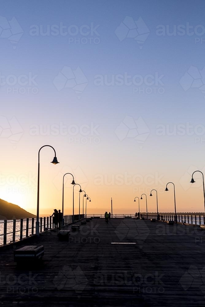 Sunrise at Coffs Harbour Jetty - Australian Stock Image