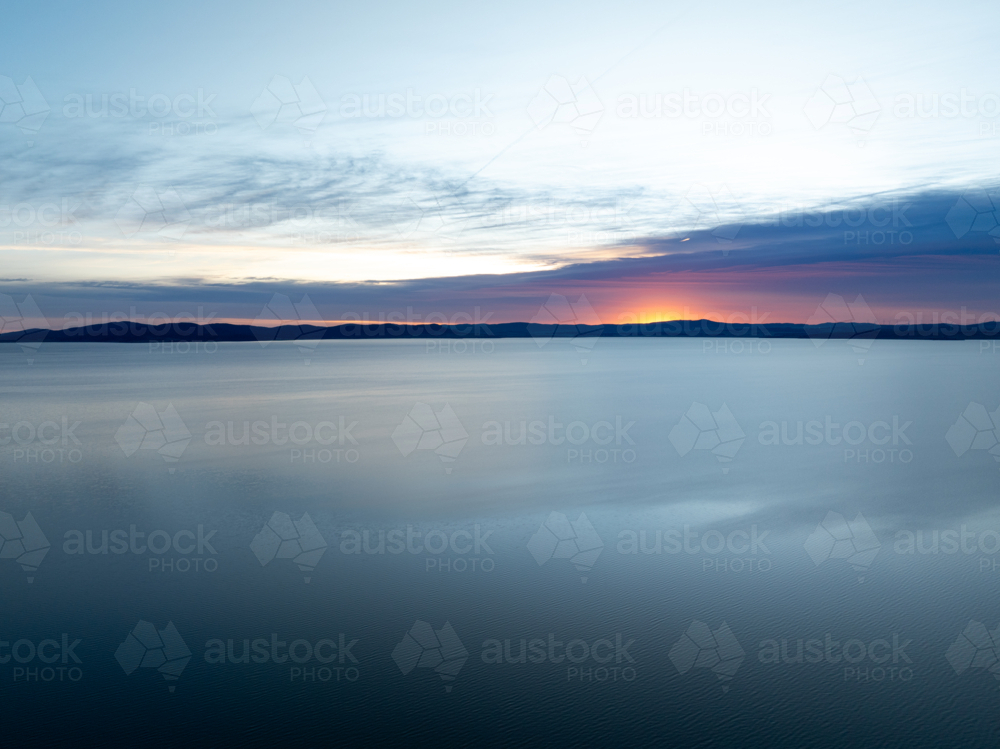 Sunrise at Lake George, New South Wales - Australian Stock Image