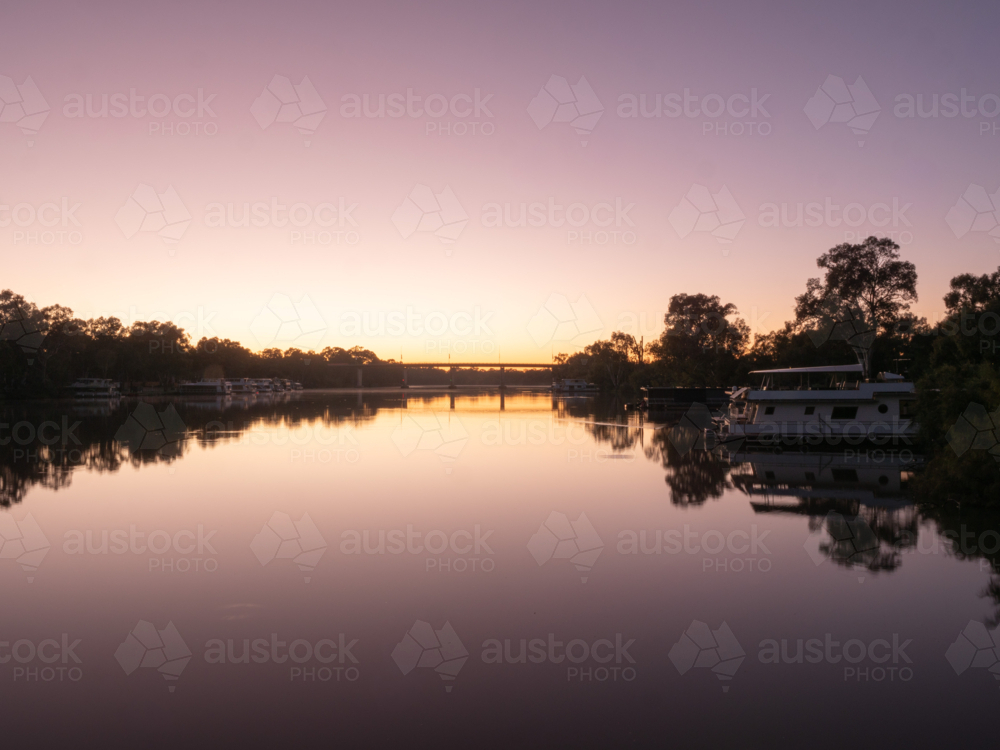 Sunrise at Mildura Wharf - Australian Stock Image