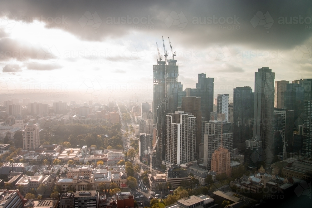 Sunrise of the City of Melbourne - Australian Stock Image