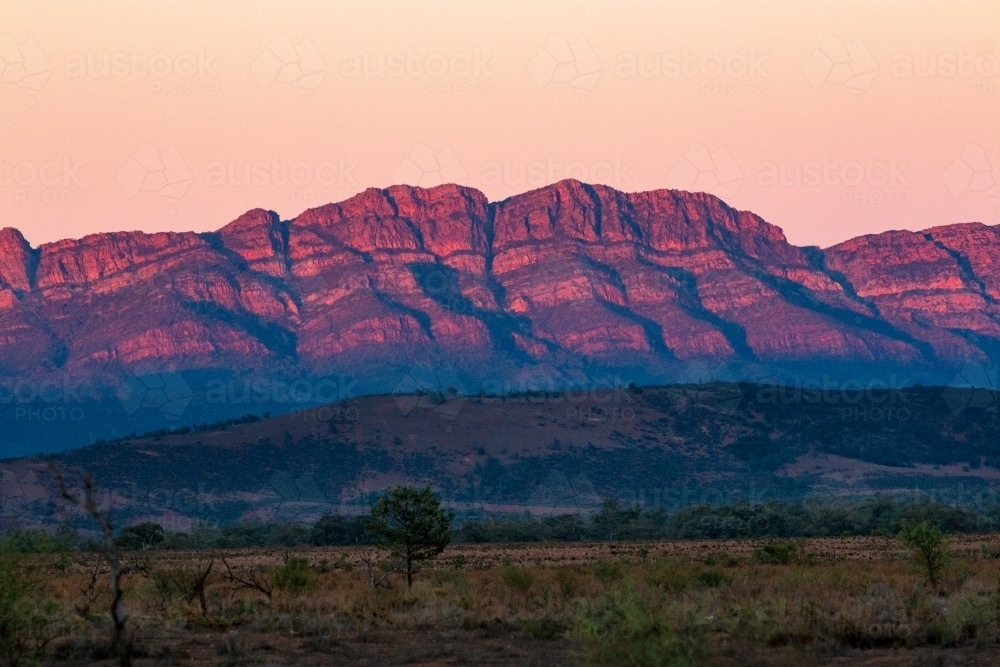 Sunrise on mountain range - Australian Stock Image