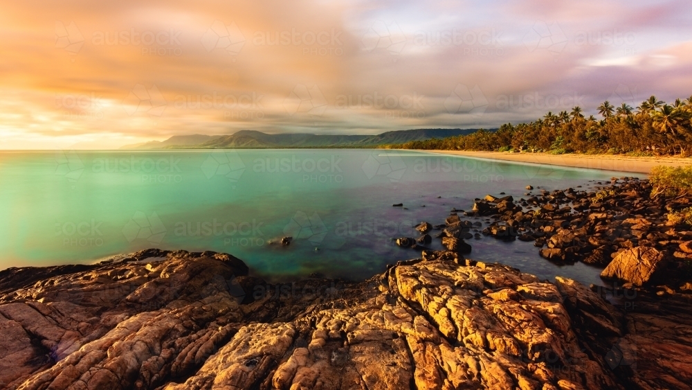Sunrise over Four Mile Beach Port Douglas - Australian Stock Image