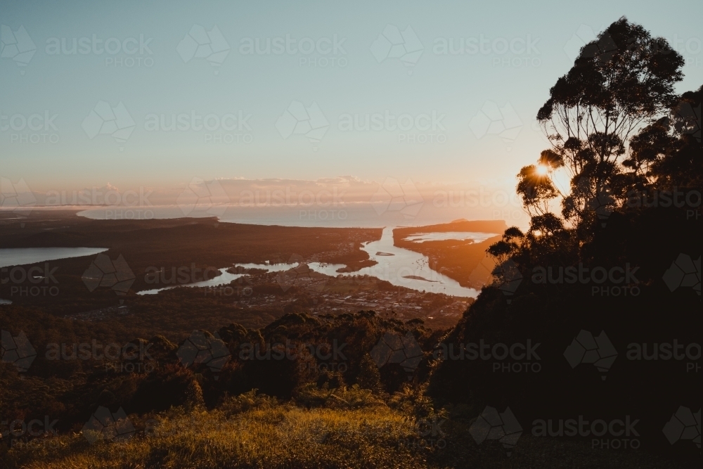 Sunrise views over the coastal town of Laurieton - Australian Stock Image