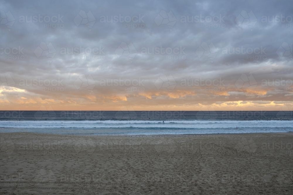 Sunset at Bondi Beach - Australian Stock Image